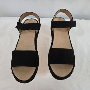 Dr. Scholls Other Side Sandals Women's 11 Black Leather Ankle Strap NIB